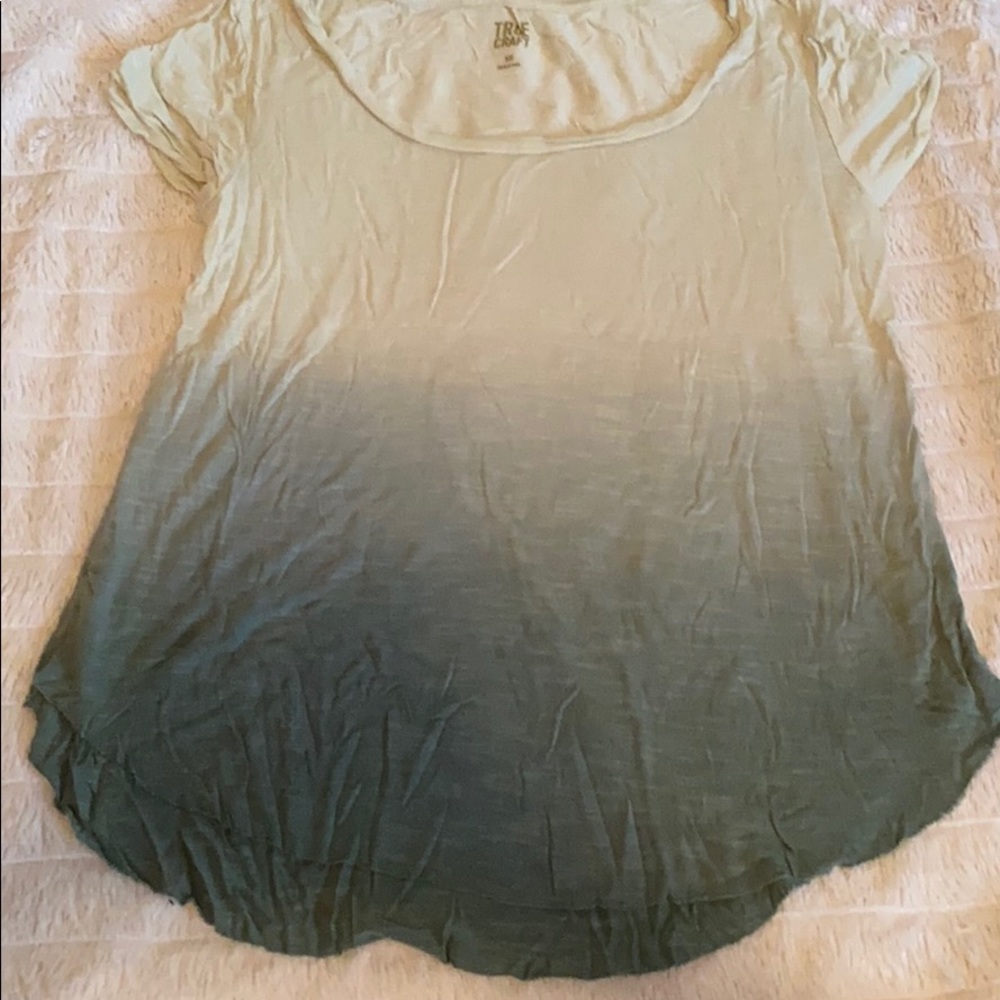 flowy green ombré shirt